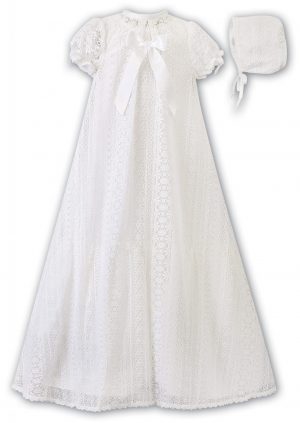 Christening Robe, Slip & Bonnet