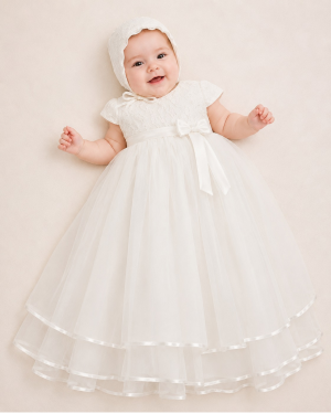 Christening Robe and Bonnet