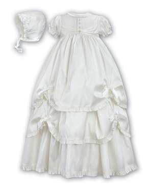 Silk Christening Robe & Bonnet