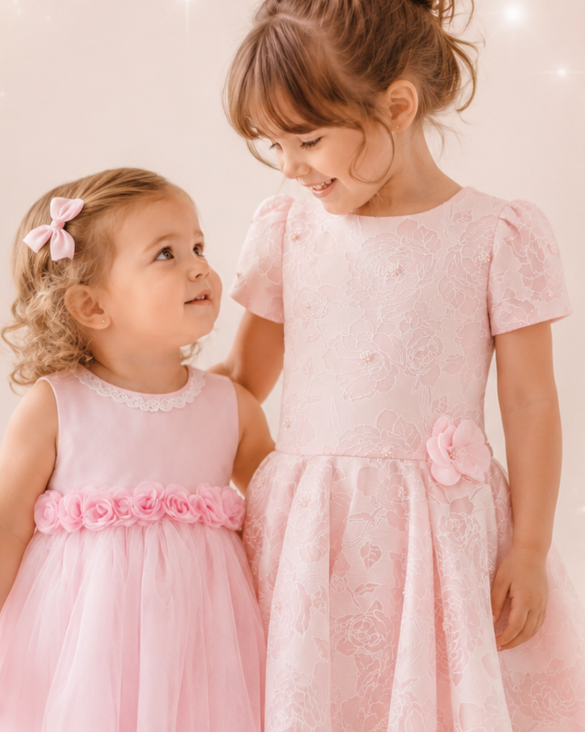 Girls Pink Tulle Occasion Dress - Image 2