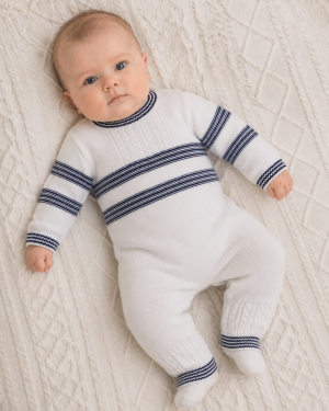 Boys Ivory Knitted All In One