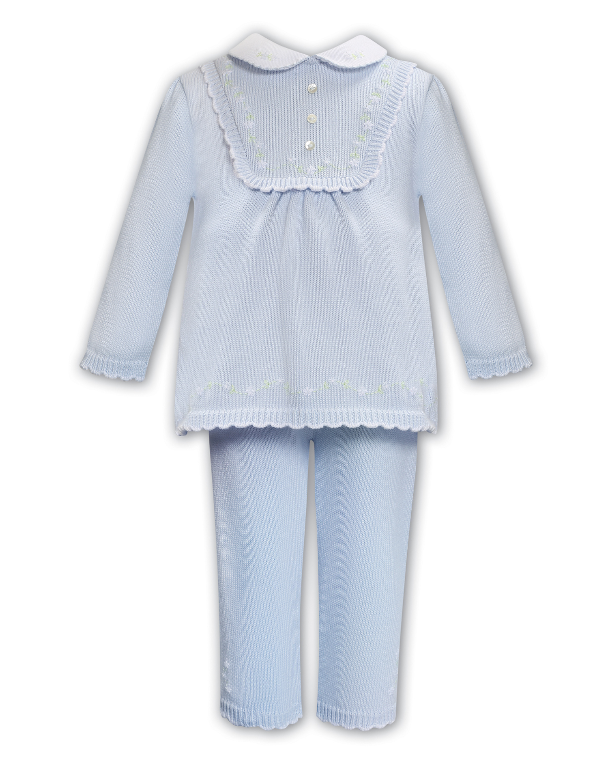 Girls Blue Knitted 2 Piece Set