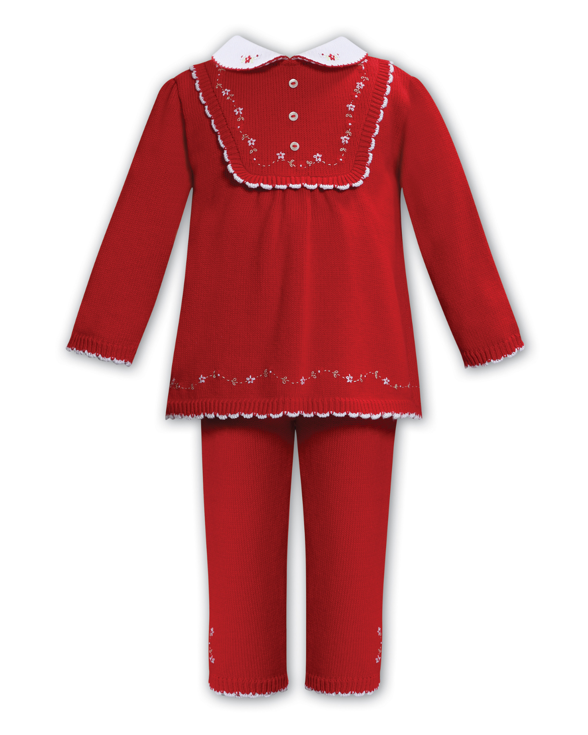 Girls Red Knitted 2 Piece Set
