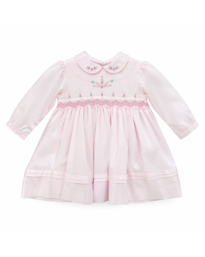 Baby Smocked and Embroidered Pink Dress