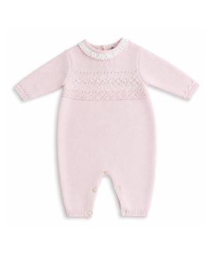 Baby Girls Pink Knitted All In One