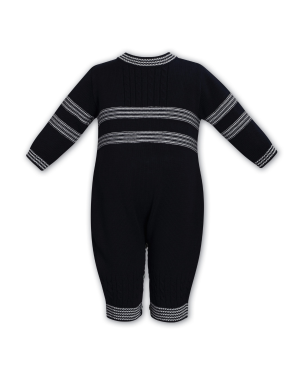 Boys Navy Knitted All In One