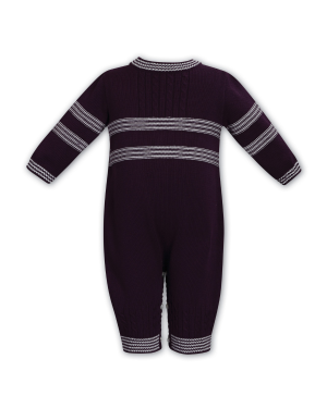 Boys Plum Knitted All In One