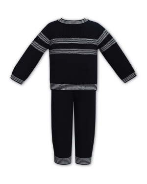 Boys Navy Knitted 2 Piece Set