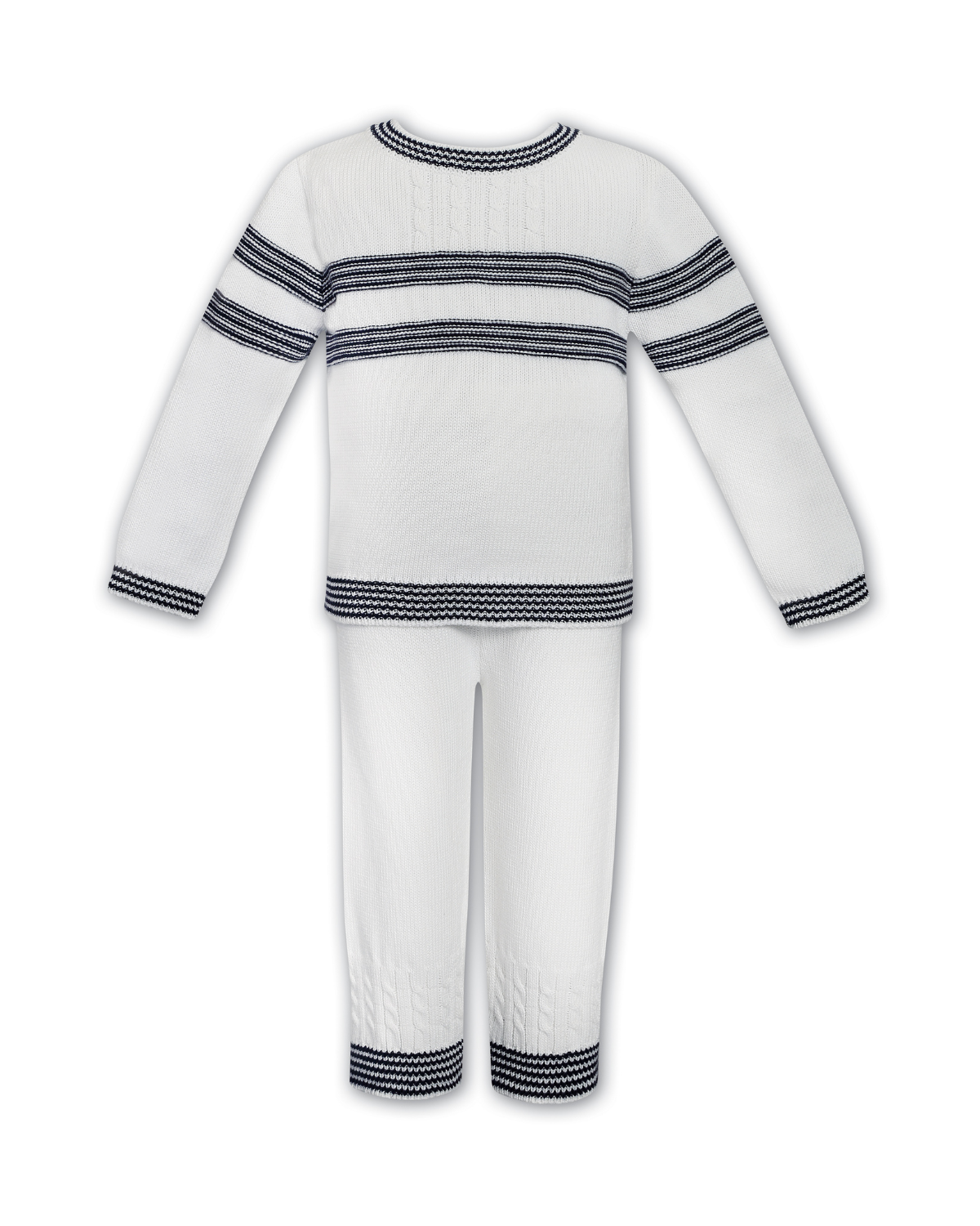 Boys Ivory Knitted 2 Piece Set