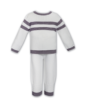 Boys Ivory Knitted 2 Piece Set
