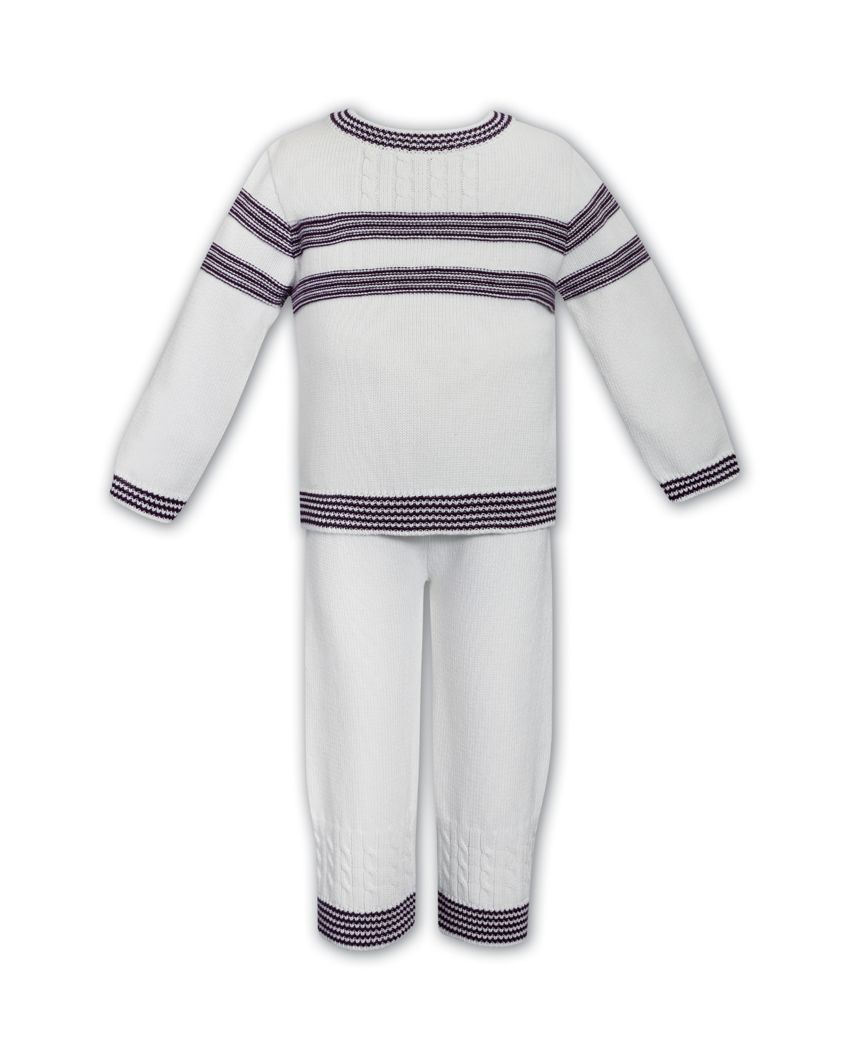 Boys Ivory Knitted 2 Piece Set