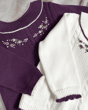 Girls Plum Knitted 2 Piece Set