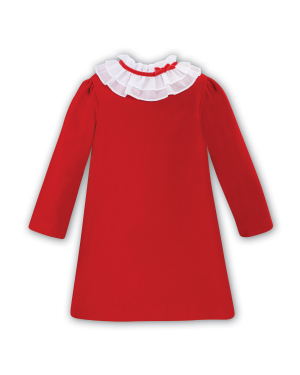 Girls Red Velvet Dress
